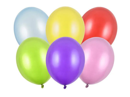 Picture of LATEX BALLOONS METALLIC MIX 12 INCH 10 PACK